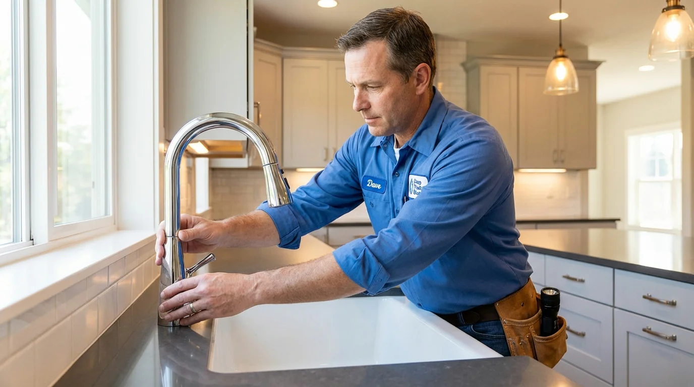 Kitchen faucet installation by Johns Plumbing LLC in West Hempstead